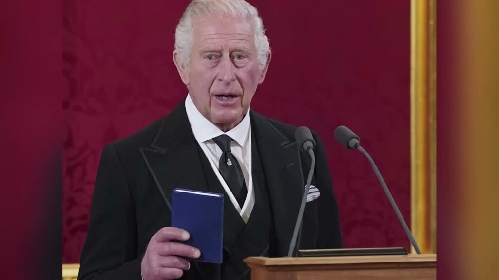 Reading the oath, St James's Palace